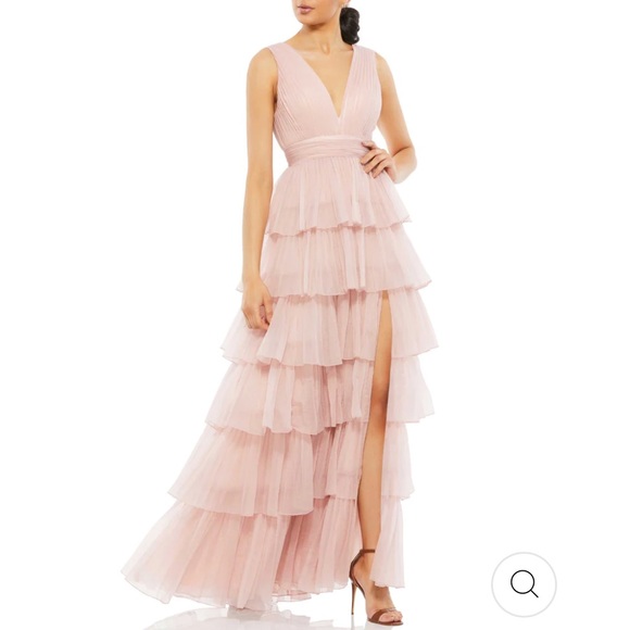 Mac Duggal Ruffle Tiered Sleeveless Gown - Picture 4 of 4